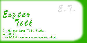 eszter till business card